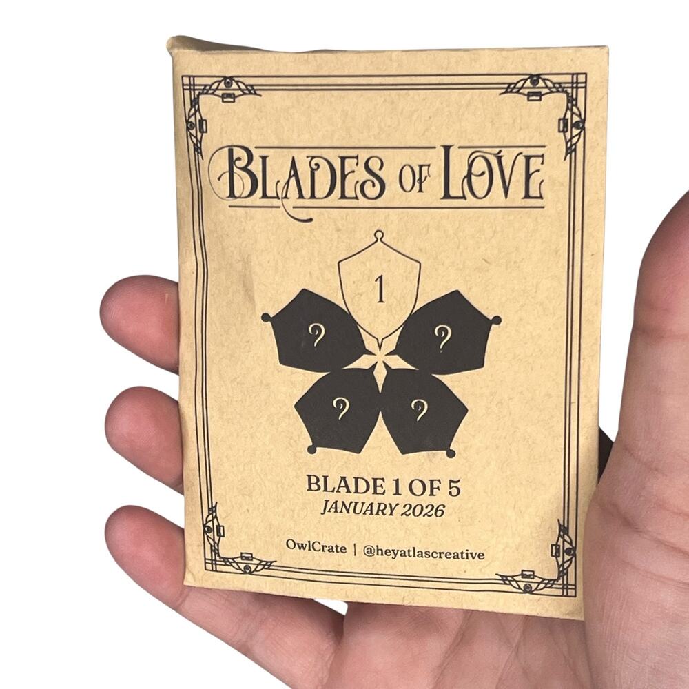 OwlCrate Quicksilver Blades of Love Enamel Pin - Callie Hart January 2026 YA Box - Picture 4 of 6